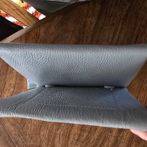 Italian Blue Genuine Leather Borse in Pelle Purse w/Magnetic Closure - Picture 9 of 14